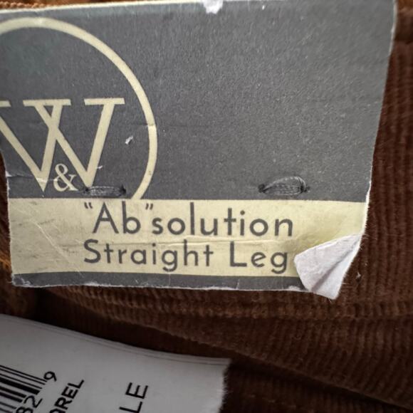 Wit & Wisdom AbSolution Straight Pants Brown Corduroy Cotton Women 6 NWT - Picture 7 of 8